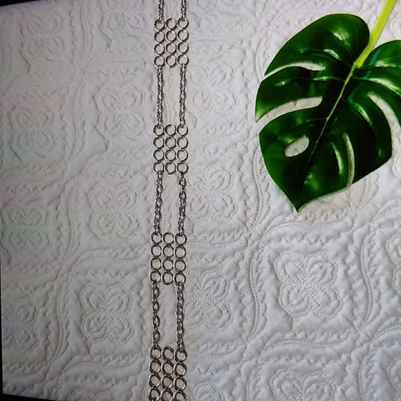 $$❤️❤️☘️Adjustable chain belt. 31.5 " long. Silver - Picture 2 of 3